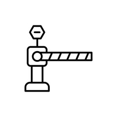 Railroad barrier outline icons, minimalist vector illustration ,simple transparent graphic element .Isolated on white background