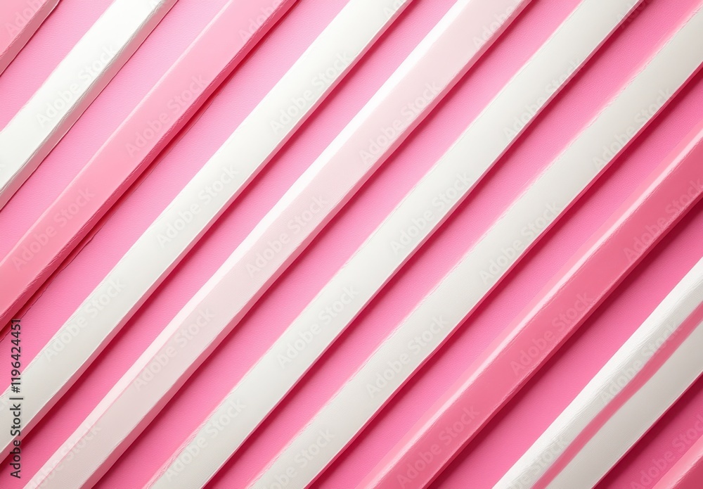 Aufkleber abstract composition of white and pink stripes on a soft pink background creating a playful and mode