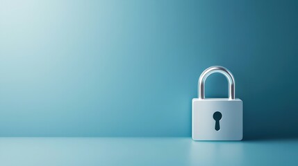 Secure Lock on Minimalist Background Design