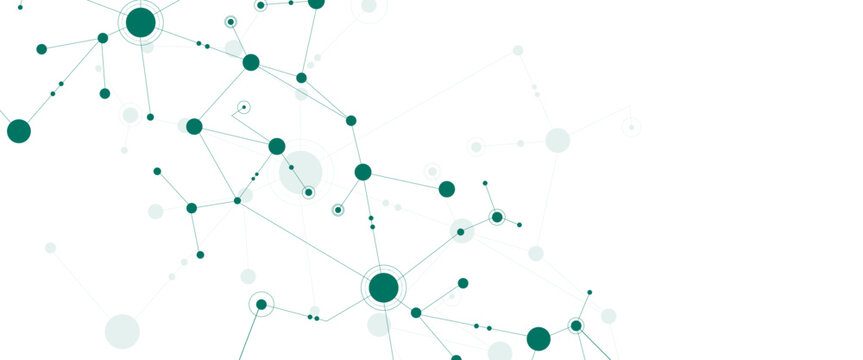 Abstract geometric connect lines and dots. global network technology concept. 