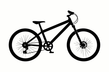 Minimal Mountain Bike Line Art