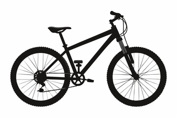 Minimal Mountain Bike Line Art