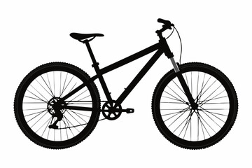 Minimal Mountain Bike Line Art