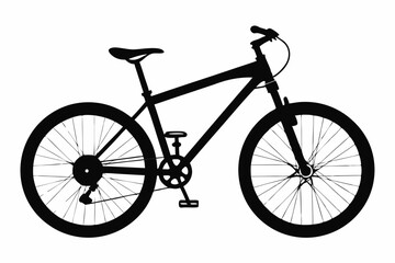 Fototapeta premium Minimal Mountain Bike Line Art