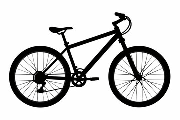 Minimal Mountain Bike Line Art