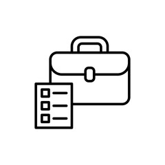 Task Schedule outline icons, minimalist vector illustration ,simple transparent graphic element .Isolated on white background