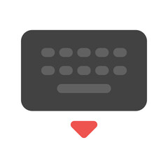 hide keyboard flat icon