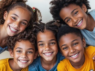 Obraz premium kids diversity photo, mixed race, different races