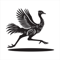 Fototapeta premium Stunning Greater Rhea Flightless Bird Vector Illustration 