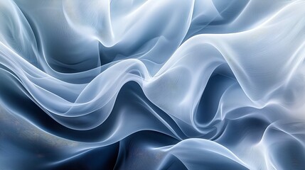 Obraz premium A close-up of elegant white fabric, showcasing soft, flowing folds and a smooth texture.