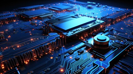 Intricate Circuit Board: A Digital Landscape of Technology