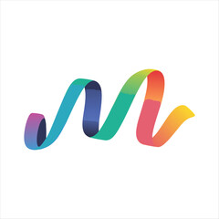 Flowing Gradient Ribbon Abstract Vector deal for Creative Designs, Modern Art, and Digital Graphics