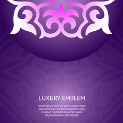 Vector luxury islamic floral mandala background. Can be used for jewelry, beauty and fashion industry. Great for logo, monogram, invitation, flyer, menu, brochure, postcard, background. Asian ornament
