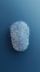 Digital Fingerprint Abstract on Blue Background