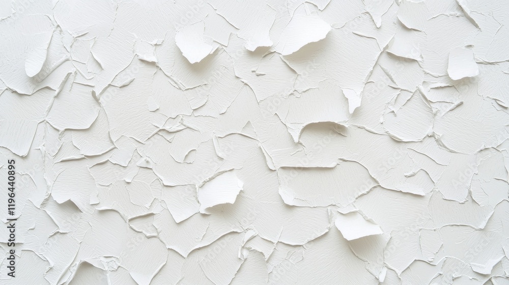 Poster A seamless white paper texture reveals delicate layers of peeling, adding depth and character. This background offers a versatile canvas ideal for showcasing creative projects, designs, and artwork