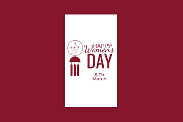 Happy Women's day template and banner design 