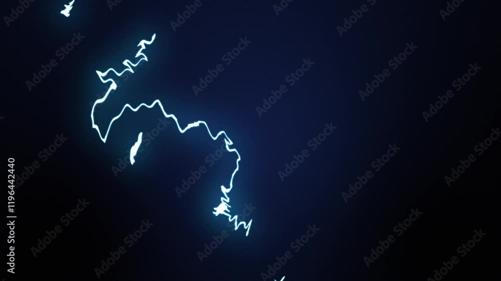 Aufkleber lightning strike sparks lines animation on gradient background 3d motion graphics electricity energy