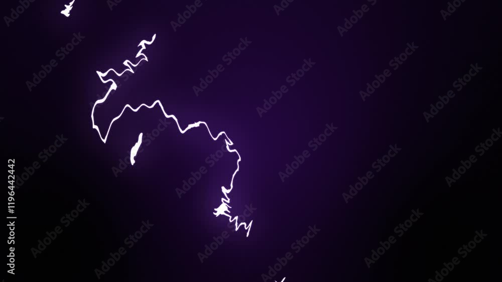 Poster lightning strike sparks lines animation on gradient background 3d motion graphics electricity energy