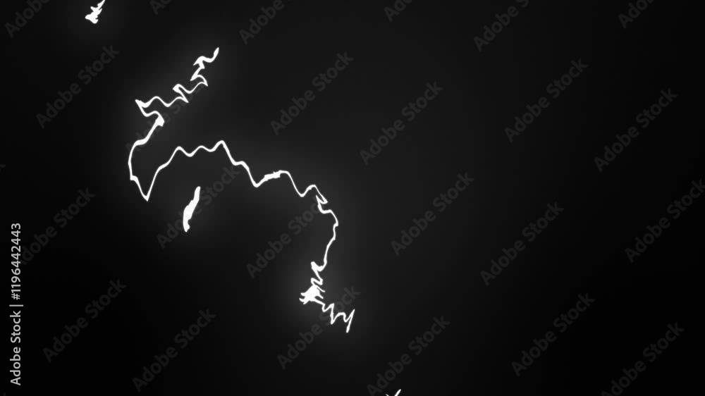 Aufkleber lightning strike sparks lines animation on gradient background 3d motion graphics electricity energy