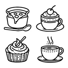 bread icon minimal lines on white background