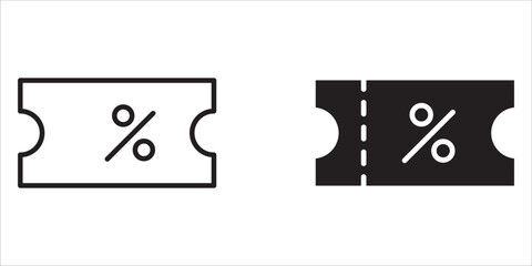 Promo Code icon set. design with white background stock illustration
