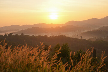 sunrise over the mountains
