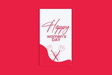 Happy Women's day template and banner design 
