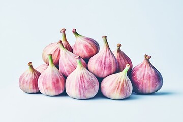 Obraz premium A pile of figs with their skins peeled back revealing the vibrant fruit