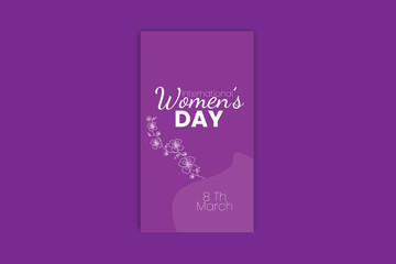 Happy Women's day template and banner design 
