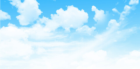 The vast blue sky and clouds sky. image of beautiful blue sky and white clouds on day time for background usage.