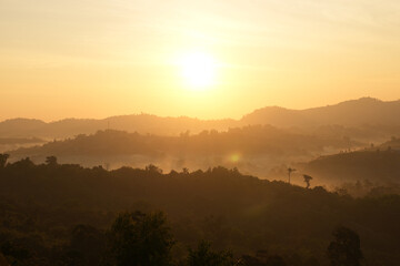 sunrise over the mountains