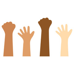 Raised Hand STop Racism