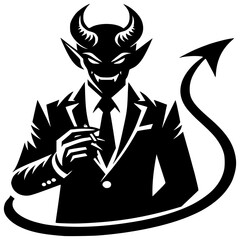 Evil Business Demon in Suit 