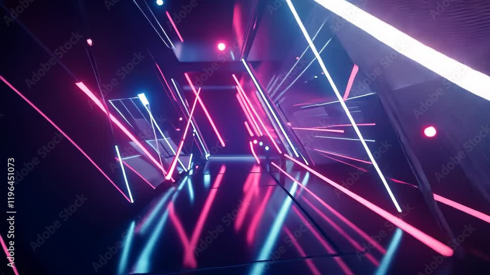 Poster futuristic technology background with dynamic neon lights and abstract design elements, futuristic t