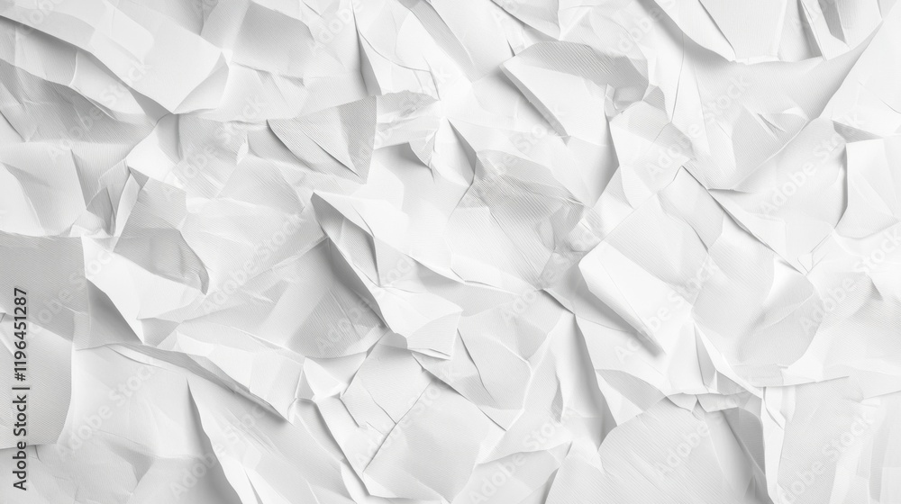 Poster delicate layers of crumpled white paper create a textured canvas ideal for artistic endeavors, graph