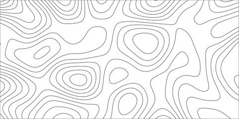 Abstract Topographic Map Lines Vector Illustration, Contour Pattern Background, Geometric and Modern Design for Maps, Geography, Cartography Projects, and Creative Artwork, Monochrome Contour Lines