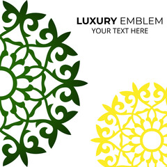Vector luxury islamic floral mandala background. Can be used for jewelry, beauty and fashion industry. Great for logo, monogram, invitation, flyer, menu, brochure, postcard, background. Asian ornament