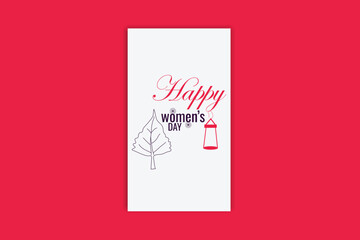 Happy Women's day template and banner design 