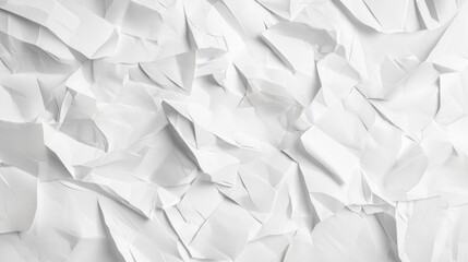 Obraz premium Delicate layers of crumpled white paper create a textured canvas ideal for artistic endeavors, graphic design, and innovative presentations. The subtle variations evoke a sense of depth