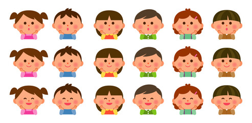 ほおづえをつく子供