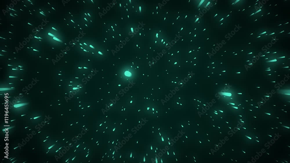 Aufkleber neon stars racing and zooming through space universe galaxy astronomy 3d animation on gradient backg