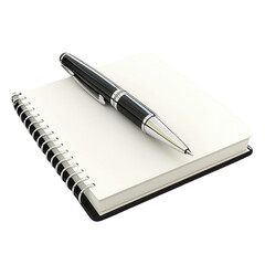 Creative writing ideas notepad with transparent background office space digital content minimalistic style