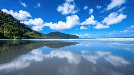 Tranquil Beach Reflection