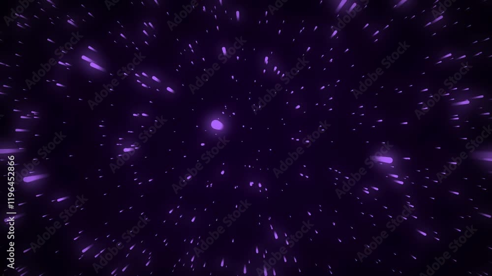 Poster neon stars racing and zooming through space universe galaxy astronomy 3d animation on gradient backg