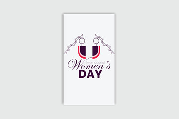 Happy Women's day template and banner design 