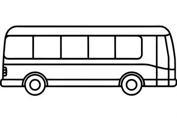 Minimalist Bus Line Art