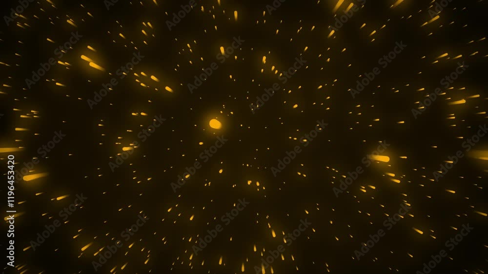 Poster neon stars racing and zooming through space universe galaxy astronomy 3d animation on gradient backg