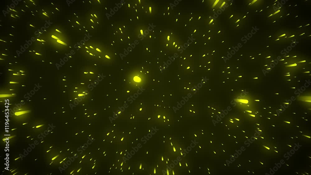 Aufkleber neon stars racing and zooming through space universe galaxy astronomy 3d animation on gradient backg
