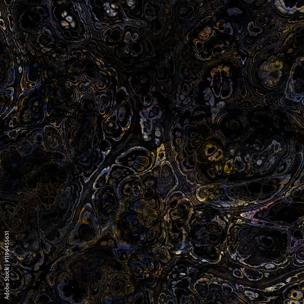 Aufkleber intricate golden organic shapes gracefully create a striking and eyecatching abstract design against