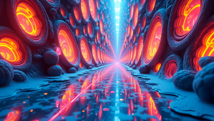 abstract alien background with futuristic organic design